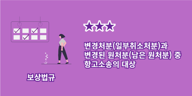 변경처분-변경된원처분-항고소송대상