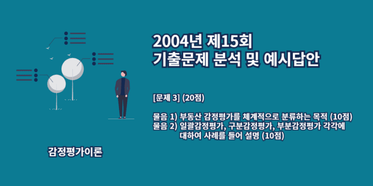 일괄감정평가-구분감정평가-부분감정평가-감정평가를체계적으로분류하는목적-2004년15회-3번