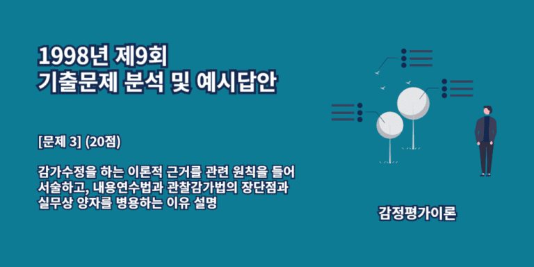 감가수정-내용연수법-관찰감가법-장단점-실무상양자를병용하는이유-1998년9회-3번