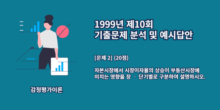 시장이자율상승이부동산시장에미치는영향-장단기별로구분하여설명-1999년10회-2번