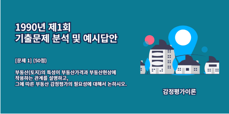 부동산특성-부동산가격-부동산현상-감정평가의필요성-1990년1회-1번